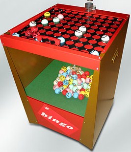 Bingo-Automat, Bingoblower, Bingomaschine mit Luftdruck