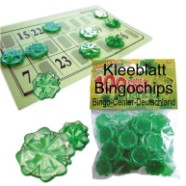 Bingo-Glücks-Chips in Kleeblattform
