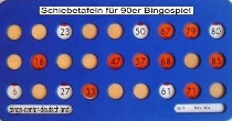 90er Bingo-Schiebetafel, Fensterkarten