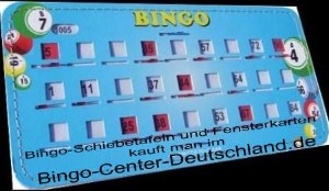 Bingo-Fensterkarten, Schiebetafeln